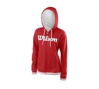 Wilson Women's W Team Script Fz Hoody - Wilson Red/White, Large