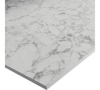 Wilsonart Marmo Bianco Cream Marble Effect Compact Laminate Square Edge Kitchen Worktop, (L)3000mm (W)610mm (T)12mm