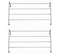 Wilsons Direct 4 Bar Radiator Metal Airer Radiator Towel Holder Clothes Dryer Drying Rack Rail (2 x 4 Bar Airer)
