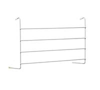 WILSONS DIRECT - 4-Bar White Radiator Clothes Airer - Lightweight Metal Towel Holder Indoor/Outdoor Use - Premium Quality Laundry Airer for Balcony - Washing Drying Rack - 14.5D x 55W x 34.5H cm (1)