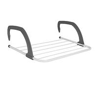 WILSONS DIRECT - 5 Bar Rail Clothes Radiator Airer - Foldable Lightweight Drying Rack with Adjustable Arms - Hanging Towel Holder for Home, Balcony, Window - Indoor Space Saving Airer 3m (Pack of 1)