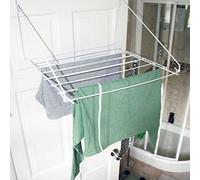 WILSONS DIRECT 7 Metre Folding Metallic Utility Indoor Clothes Dryer Laundry Washing Airer White