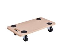 WILSONS DIRECT - Dolly Cart Trolley, Wooden Wheeled Platform Board Transporter Mover Carrier Dolly, Swivel 4 Castor Wheel Board Truck, up to 200 kg (440 lbs) Loading Capacity