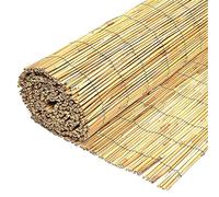 Wilsons Direct Natural Peeled Reed Fence Wooden Garden Screen Fence Fencing Privacy Panel Roll (1m x 4m)