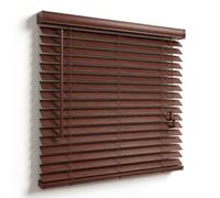 WILSONS DIRECT - PVC Venetian Window Blinds With Twist Open Close - Trimmable, Easy Fit with Twist Wand & Child-Safe Cords - Moisture Resistant Slat Wall & Recess Mount (Walnut, 75W x 213H cm)
