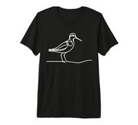 Wilson's Phalarope Line Art Birdwatcher Premium T-Shirt