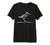 Wilsons Phalarope Line Art Birdwatcher Premium T-Shirt