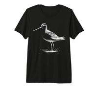 Wilsons Phalarope Line Art Birdwatcher Premium T-Shirt