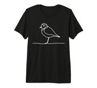 Wilson's Plover Shorebird Line Art Drawing Premium T-Shirt