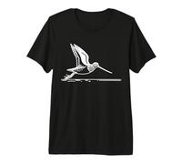Wilsons Snipe Line Art Birdwatcher Premium T-Shirt