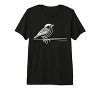Wilson's Warbler Line Art Birdwatcher Premium T-Shirt