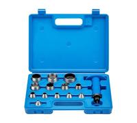 Wiltec 13-in-1 Hole Punch, Ideal Punching Tool for Leather, Rubber and Plastic, 13-Piece Hollow Punch Set with Part Sizes from 5-35 mm, Sharp Edges for Precision and Clean Cuts, Includes Sotrage Box