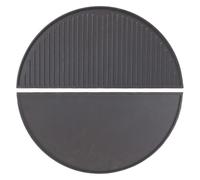 Wiltec 2x Cast Iron Griddle 55 x 26.5 x 1.5 cm, Easy to Clean and Maintain Griddle Plate, Creates Appetising Char Lines, Large Surface for Grilling, Perfect for Grilling Meat, Fish and Vegetables