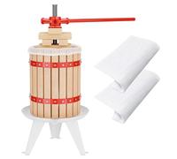 WilTec 6L Fruit Press Apple Wine Cider incl 3 Pulp Bags