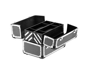 Wiltec Aluminium Multipurpose Toolbox, Compact Size 35.5 x 24 x 22.5 cm, Lockable Metal Toolbox, Comes with 2 Keys and Handy Internal Compartments
