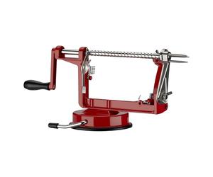 WilTec Apple Peeler, Corer and Slicer 30x10x13cm Apple Peeler Machine, Adjustable Stainless Steel Blades, Suction Base, for Apples, Pears, Potatoes, etc.