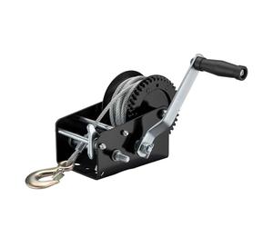 Wiltec Cable Winch with Hand Crank and 10m Steel Wire Rope for Pulling up to 1500kg Heavy Duty Load