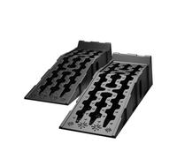 Wiltec Car Ramp Set of 2 with 5 T Load Capacity, Robust Vehicle Ramps Made of PP, Wheel Chocks 90,5 x 30 x 21,5 cm, Designed with Non-Slip Base, Suitable for Maintenance Work