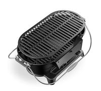 Wiltec Cast Iron Charcoal Grill 500 x 270 x 210 mm BBQ with Handles, Ideal for Barbecues, Picnics and Camping, Portable Tabletop Grill, Hibachi Style, Precise Cooking, Oval Form, Compact Design