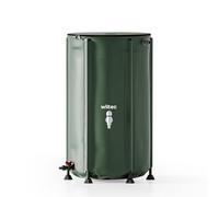 Wiltec Collapsible Water Container 250 Liter Rain Water Tank with Overflow Protection for Practical Water Storage Water Butt Barrel Portable Rain Catcher Collector Gardening Watering Plastic Feet
