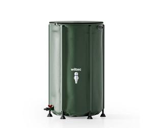 Wiltec Collapsible Water Container 250 Liter Rain Water Tank with Overflow Protection for Practical Water Storage Water Butt Barrel Portable Rain Catcher Collector Gardening Watering Plastic Feet