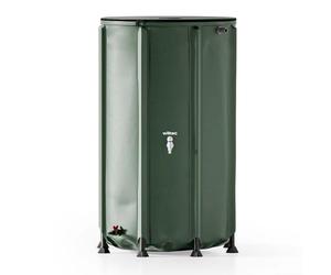 Wiltec Collapsible Water Container 500 Liter Rain Water Tank with Overflow Protection for Practical Water Storage Water Butt Barrel Portable Rain Catcher Collector Gardening Watering Plastic Feet