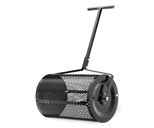 Wiltec Compost Lawn Spreader 75 l with 60 cm Working Width Top Dressing Spreader for Compost, Topsoil, Seeds and Manure Lawn Spreader Roller Grass Spreader