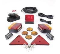 WilTec E-Mark Approved Trailer Lighting Kit with 7 Pin Plug, Comes with Reflectors for Added Visability, Easy to Install Light Kit for Trailers
