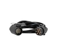 WilTec Extension Lead 7-Pin to 13-Pin 3 m, Quick Setup & Easy to Use, Power Cable Made of Robust & Weatherproof PVC Material, Perfect for Indicators, Trailers, Caravans & Lighting