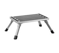 Wiltec Foldable Aluminium Stepladder Foldable Camping Step up to 220 kg with Non-skid Surface