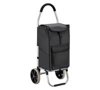 Wiltec Foldable Shopping Trolley 40 kg 36.5 x 44 x 103 cm Basket with Wheels for Easy Transport of Groceries and Goods, Ideal for Supermarkets or Farmers' Markets, Comfortable Handle
