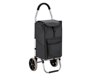 Wiltec Foldable Shopping Trolley 40 kg 36.5 x 44 x 103 cm Basket with Wheels for Easy Transport of Groceries and Goods, Ideal for Supermarkets or Farmers' Markets, Comfortable Handle