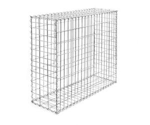 WilTec Gabion Basket 100x80x30cm Silver-coloured Rustic Stone Basket