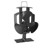 WilTec Heat Powered Oven Fan 300°C, 3 Blades, for Fireplace/Wood Burning Stove for Better Heat Circulation