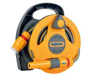 WilTec Hozelock Micro Click & Go Hose Reel with 10 m Hose, Easy Operation