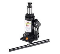 WilTec Hydraulic 6t Bottle Jack, Piston Car Jack with Slow down function, 197-382 mm