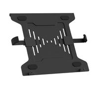 WilTec Laptop for Monitor Mount, Laptop Holder with Adjustable Width, Fits Desk Mounts with VESA 75x75 and 100x100 VESA Pattern Durable Steel Notebook Stand with Front Supports