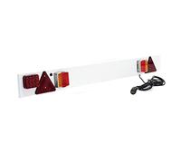 WilTec LED Trailer Light Board 137cm, Easy Connection with 7 Pin Plug, Perfect for Trailers and Car Bike Racks, Included Brake, Rear and Indicator Lights