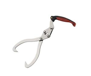 Wiltec Log Tongs with Anti-Slip Handle max. 100 kg Perfect for Lifting and Moving Large Logs Durable Steel Tongs Compact and Convenient Design Timber Hook Fire