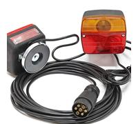 WilTec Magnetic Trailer Lighting Kit with 7 Pin Trailer Plug and 2.5m Connecting Cable, IP67 Water and Dust Resistant, Light Kit Perfect for Various Trailers, Easy to Install