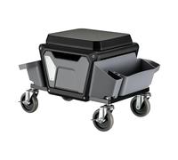 WilTec Mechanics Stool with Four Wheels 53,5 x 42 x 37,5 cm Capacity up to 120 kg, Car Creeper Seat, Ideal for Garages, Workshops, Gardens or Hobby Rooms, Automotive Tool