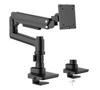 Wiltec Monitor Arm max. 20 kg Desk Mount Stand for 17-49 Inch Computer Screens, Adjustable Arm, Desk Clamp, Easy Installation, Tilt, Rotate and Swivel Function