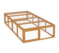 Wiltec Outdoor Enclosure 1800 x 900 x 480 mm, Ideal for Rabbits, Guinea Pigs and other Small Animals, Made of Robust Wood and Wire Mesh, Large Rabbit Run, Ideal for Gardens and Terraces