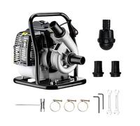 Wiltec Petrol Water Pump 1.4 kW 400 l/min, 2-Stroke Engine for Garden Irrigation and Lawn Watering, Portable Device, Flexible Placement