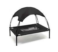 WilTec Portable Outdoor Relax Pet Bed Canopy Dog Bed M Black