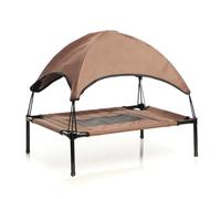 WilTec Portable Outdoor Relax Pet Bed Canopy Dog Bed S Brown
