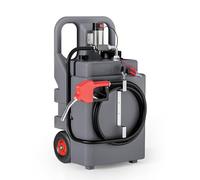 WilTec Portable Tank 120 l with 12 V Fuel Transfer Pump 180 W 10 m Delivery Head, 2 m Suction Head, Practical Fuel Nozzle, Reliable Diesel Supply