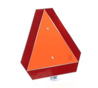 WilTec Reflective Sign for Slow Vehicles up to 25 mph (40 km/h), Reflective Triangle Made of Aluminium, E-Mark Certified, Quick and Easy Installation, Warning Sign for Slow Vehicles