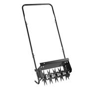 Wiltec Rolling Lawn Aerator with Spikes Working Width 40 cm Working Depth 6.4 cm Spiked Lawn Roller for Grass Rolling Aerator Scarifier Manual Tool Suitable for Lawn, Garden and Yard