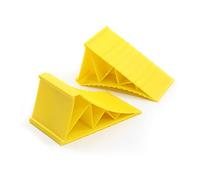 Wiltec Set of 2 Wheel Chocks 220x125x100mm 2t Plastic Wedges Campervan Caravan Motorhome Car RV